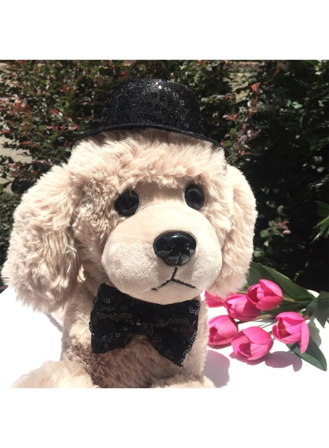 2PCS Dog Costume Top Hat Cat Sombrero Hat Formal Necktie/Bowtie Birthday Party Cosplay Costume Pet Dog Cat Holiday Party Decoration - Image 3